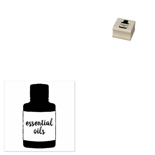 Essential Oils Cosmetic Bottle met aangepaste teks Rubberstempel (Gestempeld)