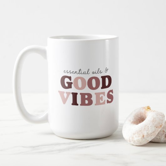 Essential Oils & Good Vibes Coffee Mok (Met donut)