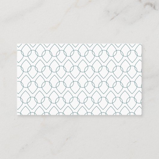 Essential Oils Reed Diffuser Bottle Pattern Visitekaartje (Achterkant)