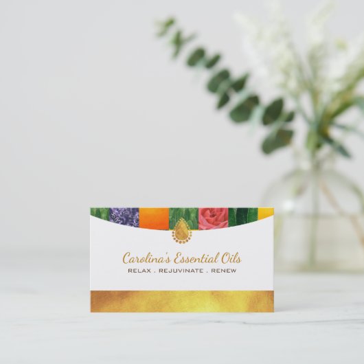 Essential Oils Slogans Visitekaartjes (Staand voorkant)