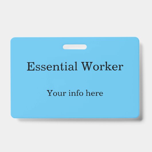 Essential Worker ID Badge (Front)