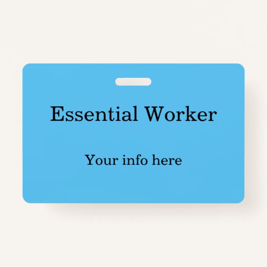 Essential Worker ID Badge (Voorkant)
