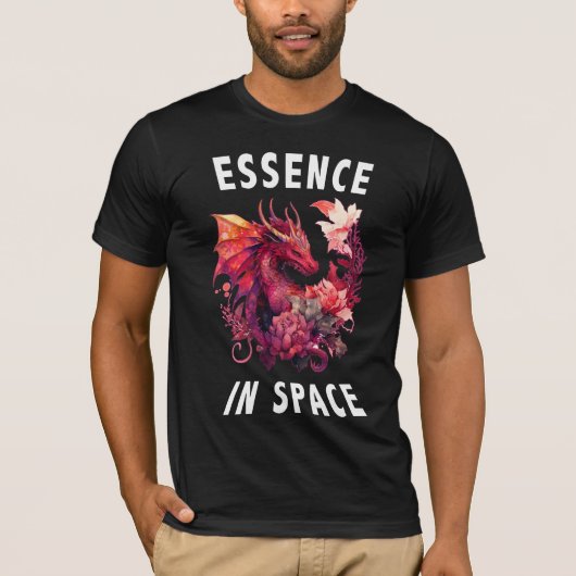 Essentie in de ruimte - Witte tekst T-shirt (Voorkant)