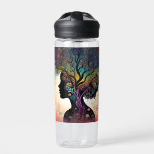 **"Essentie van de Aarde: Abstracte Dame Moeder Na Waterfles