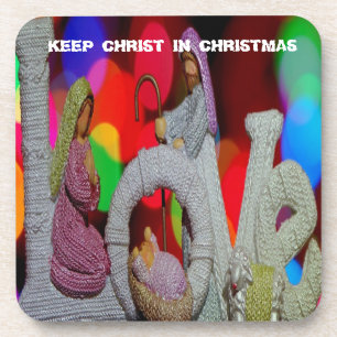 Essentie van Kerstmis met liefde van Kerststal Drankjes Onderzetter