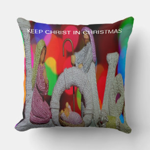 Essentie van Kerstmis met Liefde van Kerststal Kussen