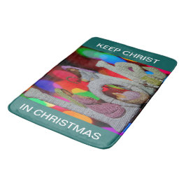 Essentie van Kerstmis met liefde voor de kerststal Badmat