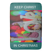 Essentie van Kerstmis met liefde voor de kerststal Badmat (Voorkant Verticaal)