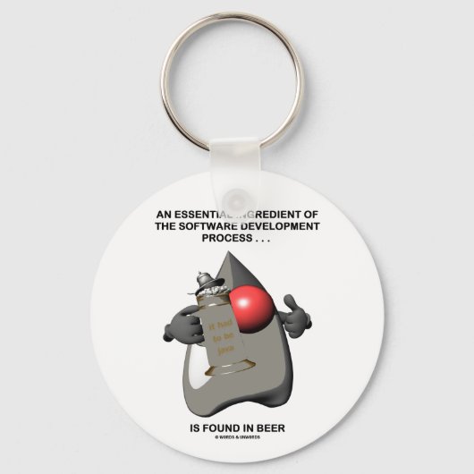 Essentieel ingrediënt in softwareontwikkelaar sleutelhanger (Voorkant)