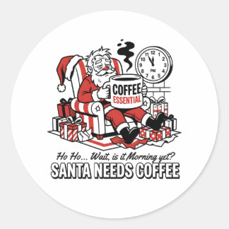 Essentiële Kerstnacht Binnen Ronde Sticker