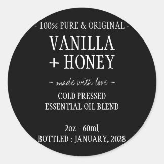 Essentiële Olie Cosmetische Aromatherapie Fles Ronde Sticker