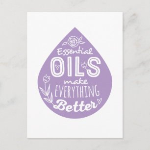Essentiële olie-valklasse Briefkaart voor gebeurte