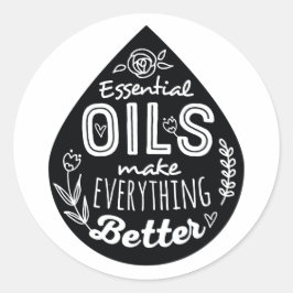 Essentiële oliedaling ronde sticker