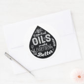 Essentiële oliedaling ronde sticker (Envelop)