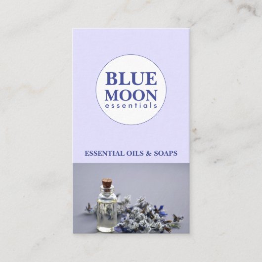 Essentiële oliën Natuurlijke Wellness Visitekaartje (Voorkant)