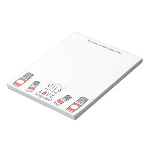 Essentiële oliën zijn mijn liefdestaalkoraal notitieblok