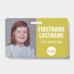 Essentiële personeelskaartfoto, streepjescode, log badge