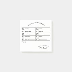 Essentiële Snelheid Tool: Accommodatie Checklist Post-it® Notes