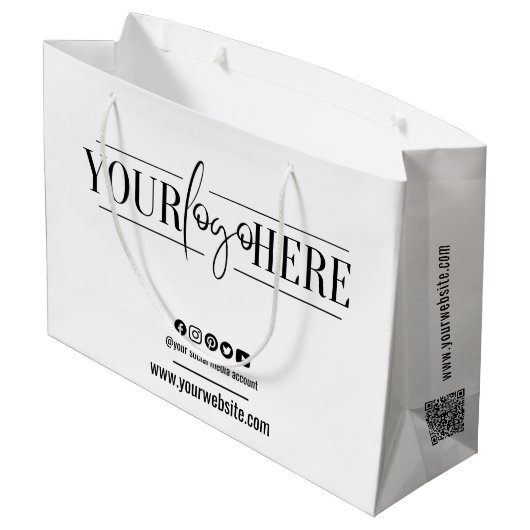 Essentiële zaken voor merkidentiteit Aangepaste lo Groot Cadeauzakje (Achterkant Gekanteld)