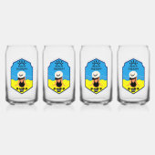 Essentiële zomerstrand  blikvorm glas (Achterkant)