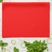 Essentiels de serviette de cuisine rouge solide du (Plié)