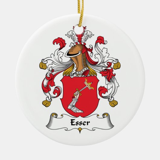 Esser Family Crest Keramisch Ornament (Voorkant)