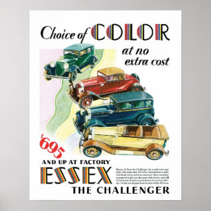 Essex Challenger Car Art Print Poster