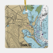 Essex CT Nautical Chart Keramisch Ornament (Voorkant)