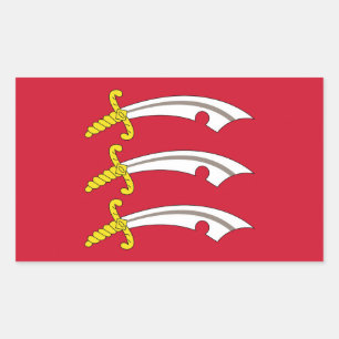 Essex flag england symbol sword rechthoekige sticker