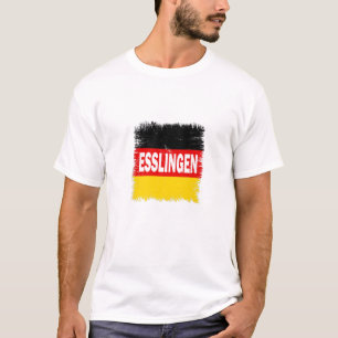 Esslingen - Germany With German Flag T-shirt