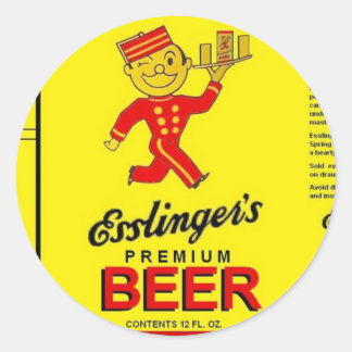ESSLINGER'S PREMIUM BIER Running Ober W Tray Ronde Sticker