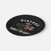  Est. 1954 70ste verjaardag Papieren Bordje (Gekanteld)