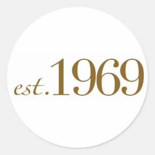 Est 1969 ronde sticker