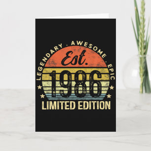 Est 1986 Limited Edition 40e verjaardag Vintage 40 Kaart