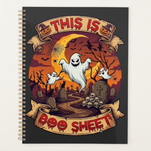Est Boo Sheet Halloween Fantôme Cimetière Citrouil