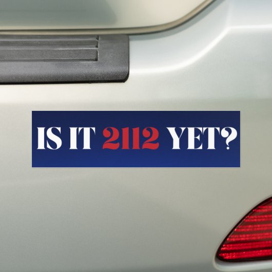 Est-ce 2112 encore ? Sticker pare-chocs bleu et ro (En voiture)