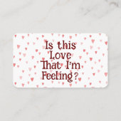Est-ce cet amour que je ressens ? Carte de visite (Dos)