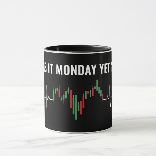 Est-ce lundi ? Amusant marché Stock de trading Mug (Centre)