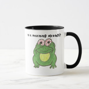 est-ce matin déjà ? tasse de grenouille