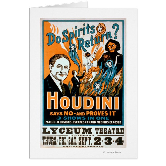 Est-ce que les esprits reviennent ? Houdini Dit NO (Devant)