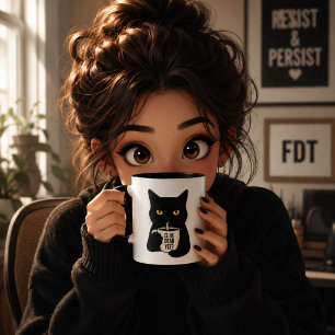 Est-il déjà mort ? Mug Chat Noir   Politique drôle