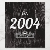 Est. in 2004 een Klassiek Jaar Wijn Etiket (Enkel label)