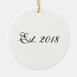 Est. Year Personalized Couple Design Keramisch Ornament