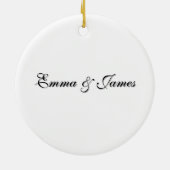 Established Year Personalized Couple Design Keramisch Ornament (Achterkant)