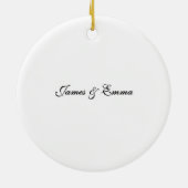 Established Year Personalized Couple Design Keramisch Ornament (Achterkant)