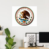Estados Unidos Mexicanos (Eagle from Mexican Flag) Poster (Thuiskantoor)
