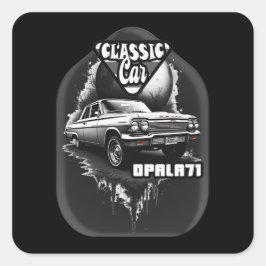 Estampa Carro - Classic Car Opala 71 - Adesivo Vierkante Sticker