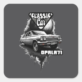 Estampa Carro - Classic Car Opala 71 - Adesivo Vierkante Sticker
