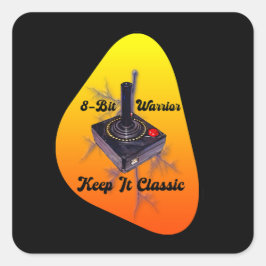 Estampa Game - Retro Gamer Legend - Adesivo Vierkante Sticker