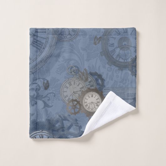 Estampac bleu vintage (Gant de toilette)